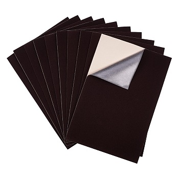 Jewelry Flocking Cloth, Self-adhesive Fabric, Black, 40x28.9~29cm, 12sheets/set