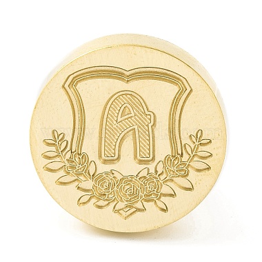 Golden Tone Round Wax Seal Brass Stamp Heads(AJEW-Z034-02G-A)-2