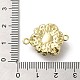 Rack Plating Brass Pave Clear Cubic Zirconia Flower Links Connector Charms(KK-M267-03G)-3