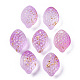 Transparent Spray Painted Glass Charms(GLAA-R215-02-B03)-1