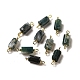 Natural Moss Agate Connector Charms(FIND-C046-10D-G)-1