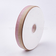 (Holiday Stock-Up Sale)Polycotton(Polyester Cotton) Organza Ribbon, Colorful, 1 inch(25~26mm), about 100yards/roll(91.44m/roll)(SRIB-T003-05)