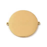 Ion Plating(IP) 304 Stainless Steel Connector Charms, Laser Cut, Flat Round Links, Real 18K Gold Plated, 28.5x24.5x1.5mm, Hole: 1.2mm(STAS-K270-30B-G)