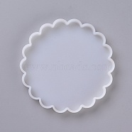 Silicone Molds, Resin Casting Molds, For UV Resin, Epoxy Resin Jewelry Making, Flat Round, White, 146x14mm(DIY-G009-37A)