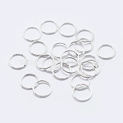 925 Sterling Silver Round Rings, Soldered Jump Rings, Closed Jump Rings, Silver, 18 Gauge, 5x1mm, Inner Diameter: 3mm, about 90pcs/10g(STER-F036-03S-1x5)