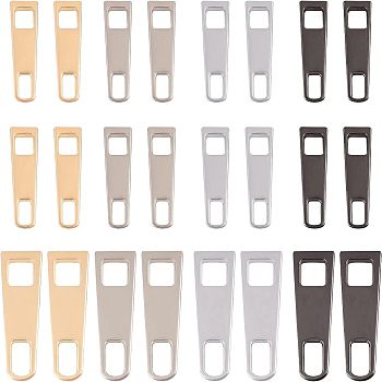 Fingerinspire Zinc Alloy Replacement pull-tab Accessories, for Luggage Suitcase Backpack Jacket Bags Coat, Mixed Color, 24pcs/box