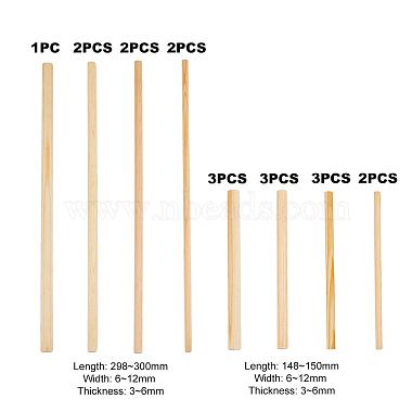 8 スタイルの木製クラフトスティック(WOOD-BC0001-12)-2