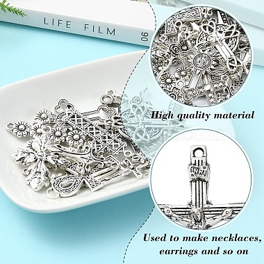 40pcs 20 styles pendentifs en alliage de style tibétain(TIBEP-YW0001-84)-3