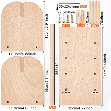 Wooden Sewing Thread Storage Stand Set(TOOL-WH0002-05)-3