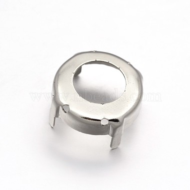プロングの設定で平らな丸い真鍮の縫い目(KK-N0084-A13-16mm)-2