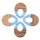 Opaque Resin & Walnut Wood Pendants(RESI-S389-014A-C)-2