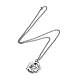 Ожерелья с подвесками в виде черепа и стразами на цепочках Роло(NJEW-F309-06)-2