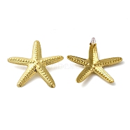 304 Stainless Steel Irregular Exaggerated Starfish Stud Earrings, Golden, 48.5x50mm(EJEW-U001-03G-02)