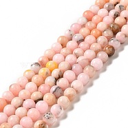 Natural Imitation Pink Opal Beads Strands, Round, 8mm, Hole: 0.8mm, about 47pcs/strand, 15.35 inch(39cm)(G-G992-A03)