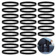 30Pcs Silicone Towel Bands for Beach Chairs, Black, 270x10x1mm(SIL-GA0001-18A-02)