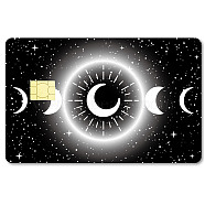 Rectangle PVC Plastic Waterproof Card Stickers, Self-adhesion Card Skin for Bank Card Decor, Moon, 186.3x137.3mm(DIY-WH0432-104)