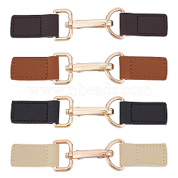 WADORN 4Sets 4 Colors Imitation Leather Toggle Buckle, Snap Toggle Closure Button, with Alloy Findings, for Bag, Sweater, Jacket, Coat, DIY Sewing Crafts Accessories, Mixed Color, 13x2cm, 1set/color(FIND-WR0004-88)