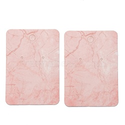 Paper Earring Display Cards, Rectangle with Marble Pattern, Salmon, 7.2x5.1x0.04cm, 100pcs/bag(CDIS-I002-B07)