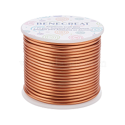 BENECREAT Matte Round Aluminum Wire, Dark Salmon, 10 Gauge, 2.5mm, 24.5m/roll(AW-BC0003-30F-2.5mm)