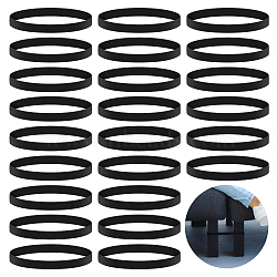 30Pcs Silicone Towel Bands for Beach Chairs, Black, 270x10x1mm(SIL-GA0001-18A-02)