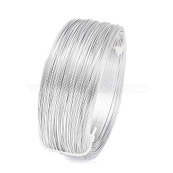 Aluminum Wire, Metallic Thread for Jewelry Making, Round, Silver, 0.7mm, 21 Gauge, about 656.17 Feet(200m)/Roll(AW-NH0001-02B)