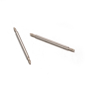 Stainless Steel Double Flanged Spring Bar Watch Strap Pins, Stainless Steel Color, 25x1.2mm