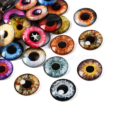 Printed Transparent Glass Cabochons(GL-CBAA22A-12)-1