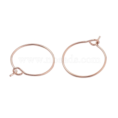 24Pcs 4 Size 316L Surgical Stainless Steel Hoop Earring Findings(X1-STAS-ZZ0001-03RG)-5