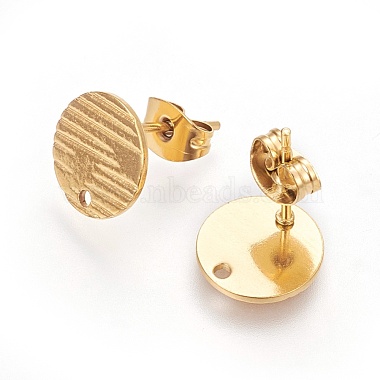 Golden Stainless Steel Stud Earrings