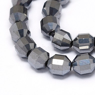 Natural Terahertz Stone Beads Strands(G-O201C-03)-3