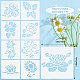 16Pcs 16 Patterns PET Plastic Hollow Out Drawing Painting Stencils Templates(AJEW-WH0332-76)-2