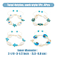 4Pcs 4 Style Natural Shell with Evil Eye Braided Bead Bracelets Set(BJEW-FI0001-74)-2