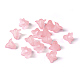 ピンクつや消し透明なアクリルフラワービーズ(X-PLF018-02)-5