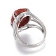 Adjustable Faceted Natural & Synthetic Gemstone Finger Rings(RJEW-I068-B-1)-4