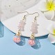 Natural & Synthetic Mixed Gemstone Chips Dangle Earrings(EJEW-JE05634)-4