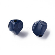 Opaque Acrylic Beads, Nuggets, Prussian Blue, 16.5x15x13.5mm, Hole: 2.5mm, about 340pcs/500g(MACR-S373-140-A06)