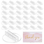 Transparent Plastic Card Holder, Flat Round, 2x0.55cm, Slot: 2.2mm, about 200pcs/box(ODIS-NB0001-37A)