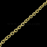 Iron Cable Chains, Unwelded, with Spool, Oval, Light Gold, 3.6x3x0.7mm, about 328.08 Feet(100m)/roll(CH-R078-19LG)