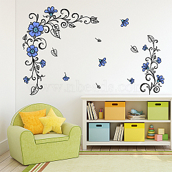 PVC Wall Stickers, Wall Decoration, Flower, 290x1180mm(DIY-WH0228-910)