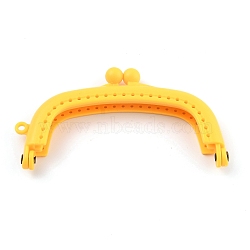 Candy Color Plastic Bag Handles, for Bag Straps Replacement Accessories, Arc, Yellow, 6x9.5x1.2cm(KY-C103-01G)