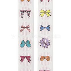 Self Adhesive Paper Stickers,  Bowknot Sticker Labels, Gift Tag Stickers, Mixed Color, 25mm 500pcs/roll(DIY-R084-09A)