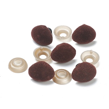 (Defective Closeout Sale: Hair Slip), Nose Flocky Plastic Doll Safety Noses, Toy Accessories, Coconut Brown, 14x18x17mm