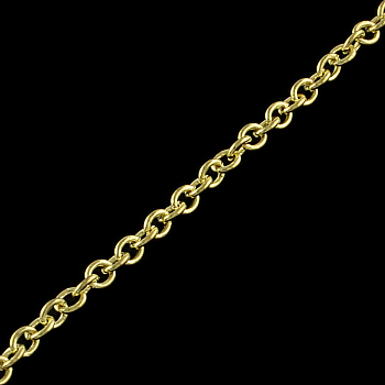Iron Cable Chains, Unwelded, with Spool, Oval, Light Gold, 3.6x3x0.7mm, about 328.08 Feet(100m)/roll