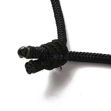collar con colgante de pepitas de cuarzo ahumado natural con cordón de poliéster para mujer(G-H285-05A)-4