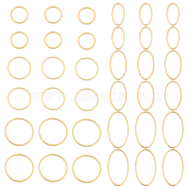 Golden Mixed Shapes 304 Stainless Steel Linking Rings