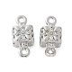 Brass Micro Pave Cubic Zirconia Connector Charms(KK-U056-18P)-1