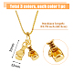 3Pcs 3 Colors Titanium Steel Boxing Glove Pendant Necklaces Set with Box Chains for Men(NJEW-FI0001-25)-2