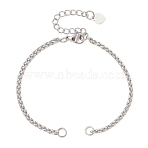 304 Stainless Steel Wheat Chain Bracelet Making, Non-Tarnish, Stainless Steel Color, 6-1/4 inch(16cm)(AJEW-JB01473)