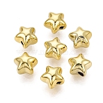 UV Plating Acrylic Beads, Star, Golden Plated, 11x11.5x10mm, Hole: 2.2mm(OACR-N160-28A)