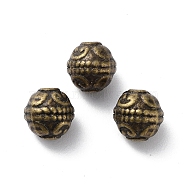 Tibetan Style Alloy Beads, Cadmium Free & Lead Free, Barrel, Antique Bronze, 7.5x8mm, Hole: 1.6mm(FIND-Q094-39AB)